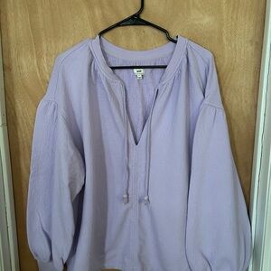 Aerie Lavender V-Neck Sweatshirt